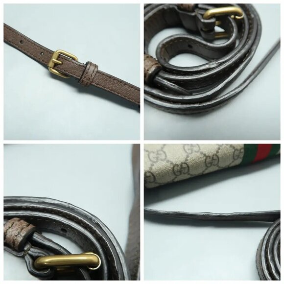 Authentic GUCCI Ophidia Compartment Messenger Canvas Shoulder Bag 1126-121424 - Picture 10 of 12